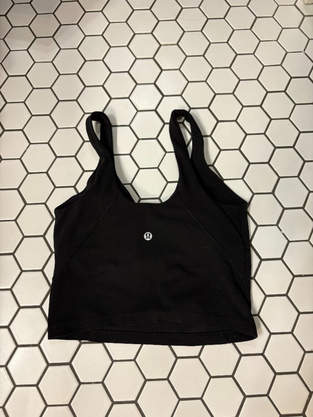 Lululemon Align Tank Top Black Size 4 Nulu Shelf Bra